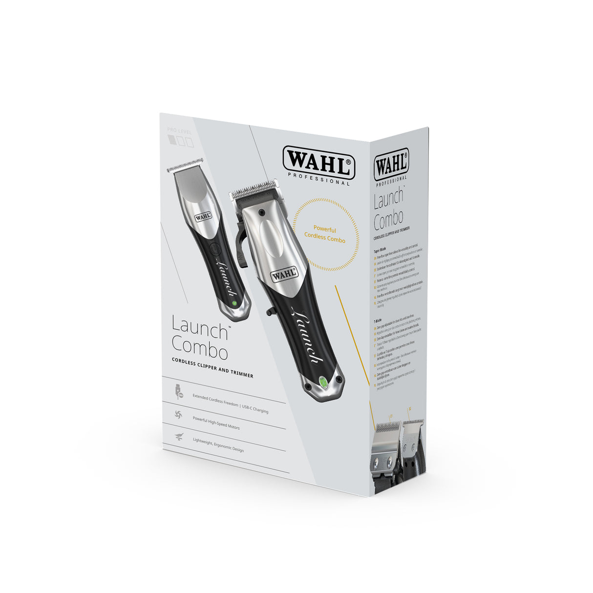 Wahl Launch Combo – Set Profesional Mașină de Tuns + Trimmer fără Fir