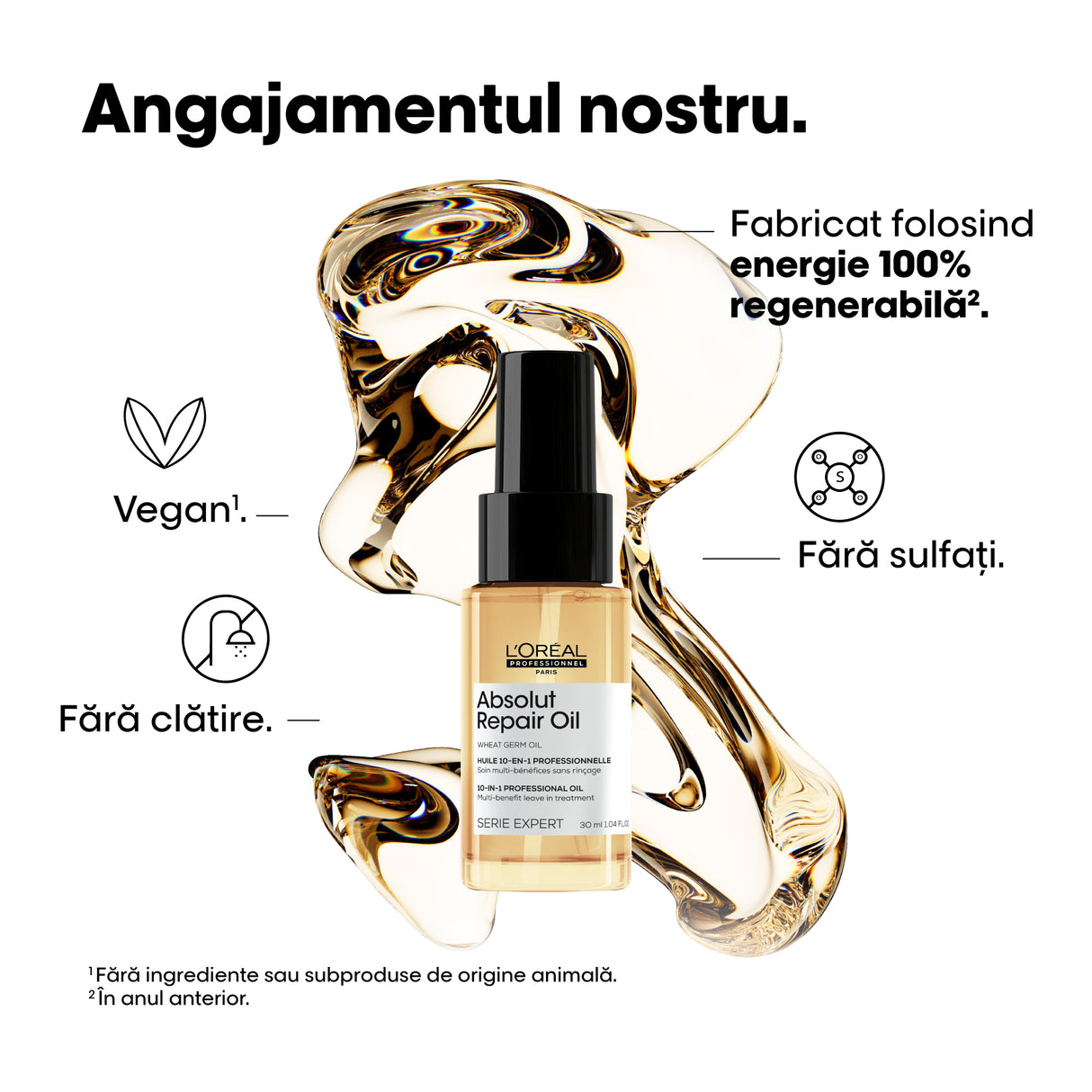 L’Oréal Professionnel Absolut Repair – Ulei Profesional Leave-In cu 10 Beneficii pentru Păr Uscat și Deteriorat – 30ml