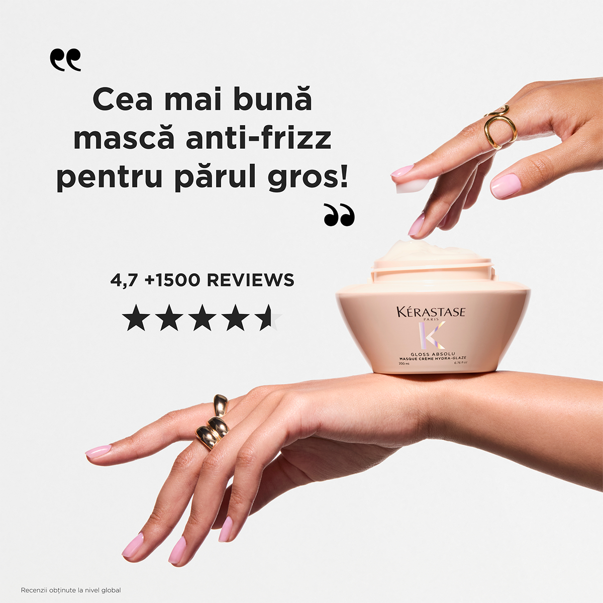 Kérastase Gloss Absolu Hydra-Glaze Cream Mask – Moisturizing Mask for Thick and Frizzy Hair, Intense Shine & Softness 200 ml