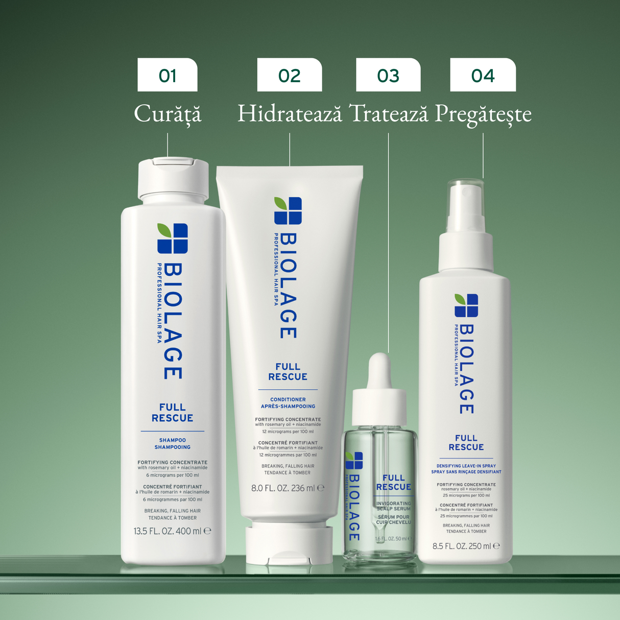 Biolage Full Rescue Leave-in Spray cu Ulei de Rozmarin și Niacinamide – Volum și Fortifiere Instantanee – 250ml