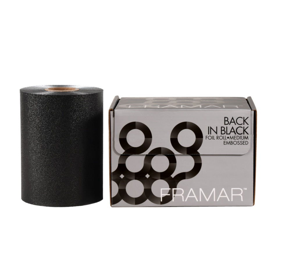 Framar Black - Professional Aluminum Foil Roll for Highlights, 12.7 cm x 97.5 m
