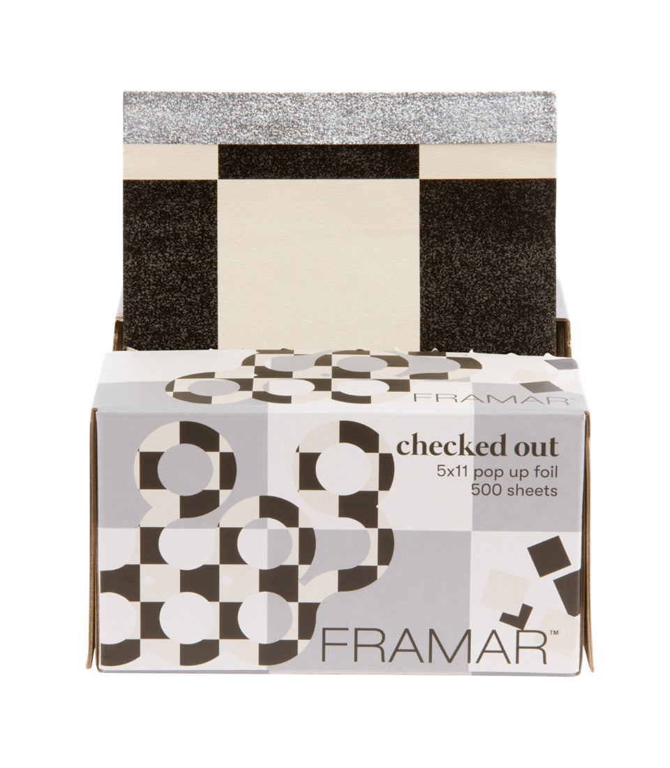 Framar Checked Out - Set of 500 Pre-Cut and Embossed Aluminum Foils for Professional Highlights