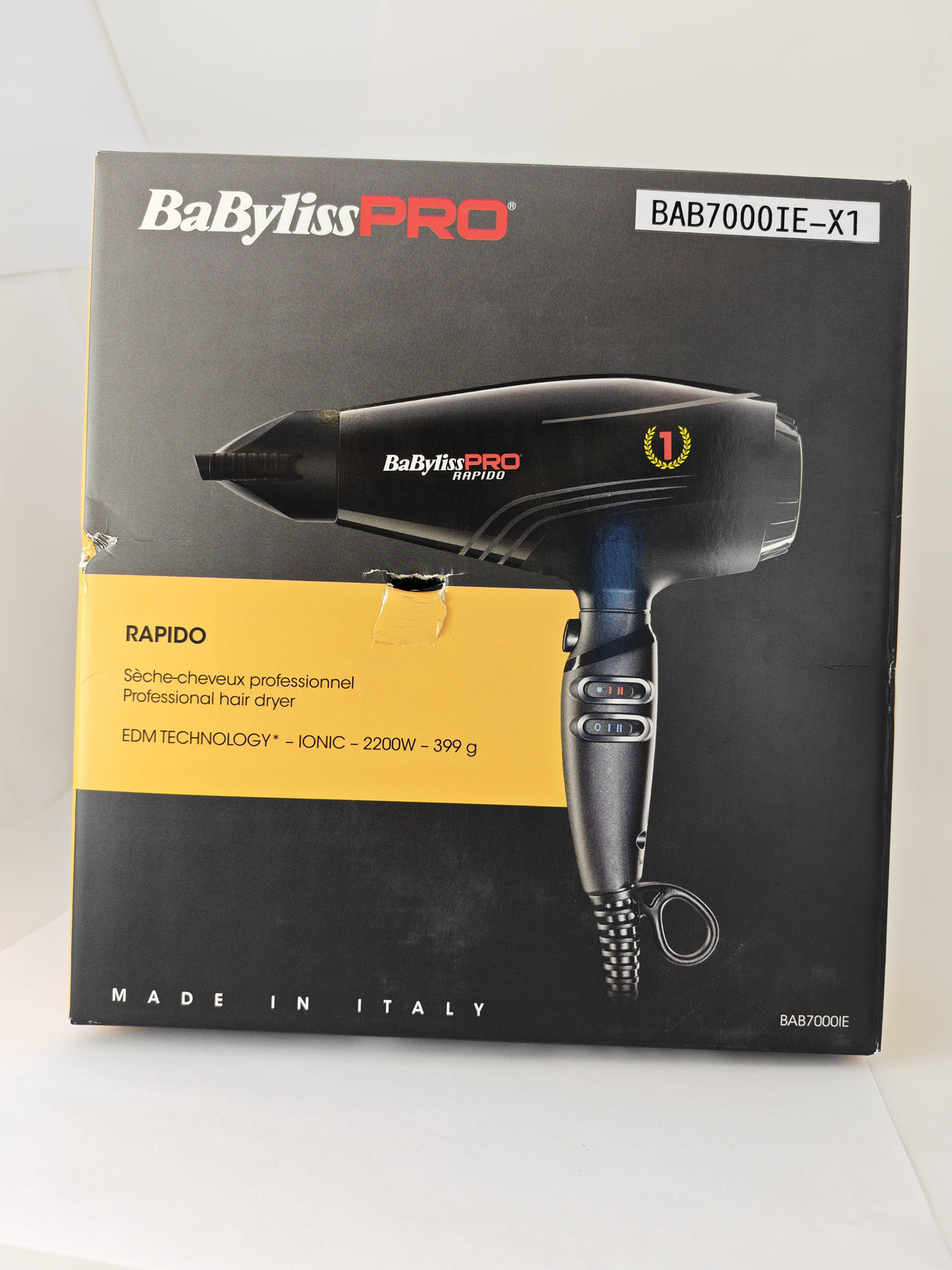 BaByliss PRO Uscător De Păr Profesional Rapido Negru RESIGILAT