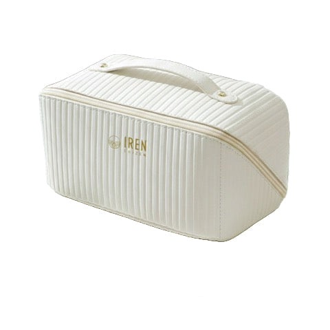 IREN Shizen XMAS POUCH – Set Cadou Japonez de Lux cu Ser Antioxidant, Cremă Hidratantă și Cremă Anti-Aging, în Gentuță Elegantă Bej