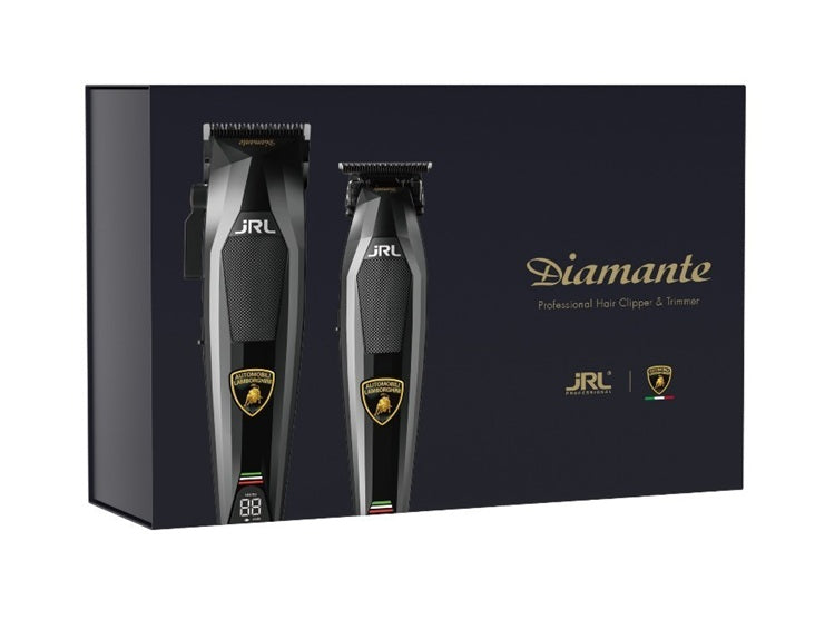 JRL Lamborghini Diamante Black Clipper + Trimmer – Ediție Limitată cu Design Exclusiv și Performanță de Top