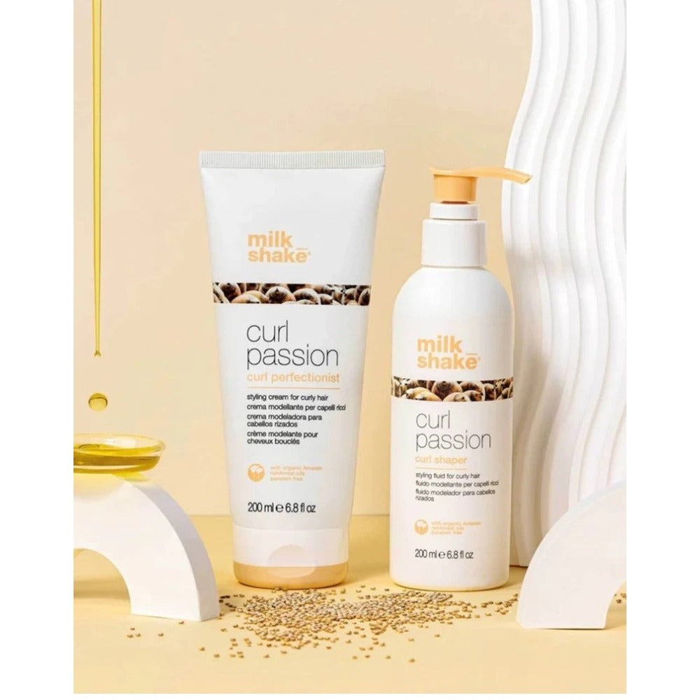 Milk Shake Curl Passion Curl Shaper 200ml – Cremă Profesională pentru Definirea Buclelor, Control Anti-Frizz și Hidratare pentru Păr Cret și Ondulat