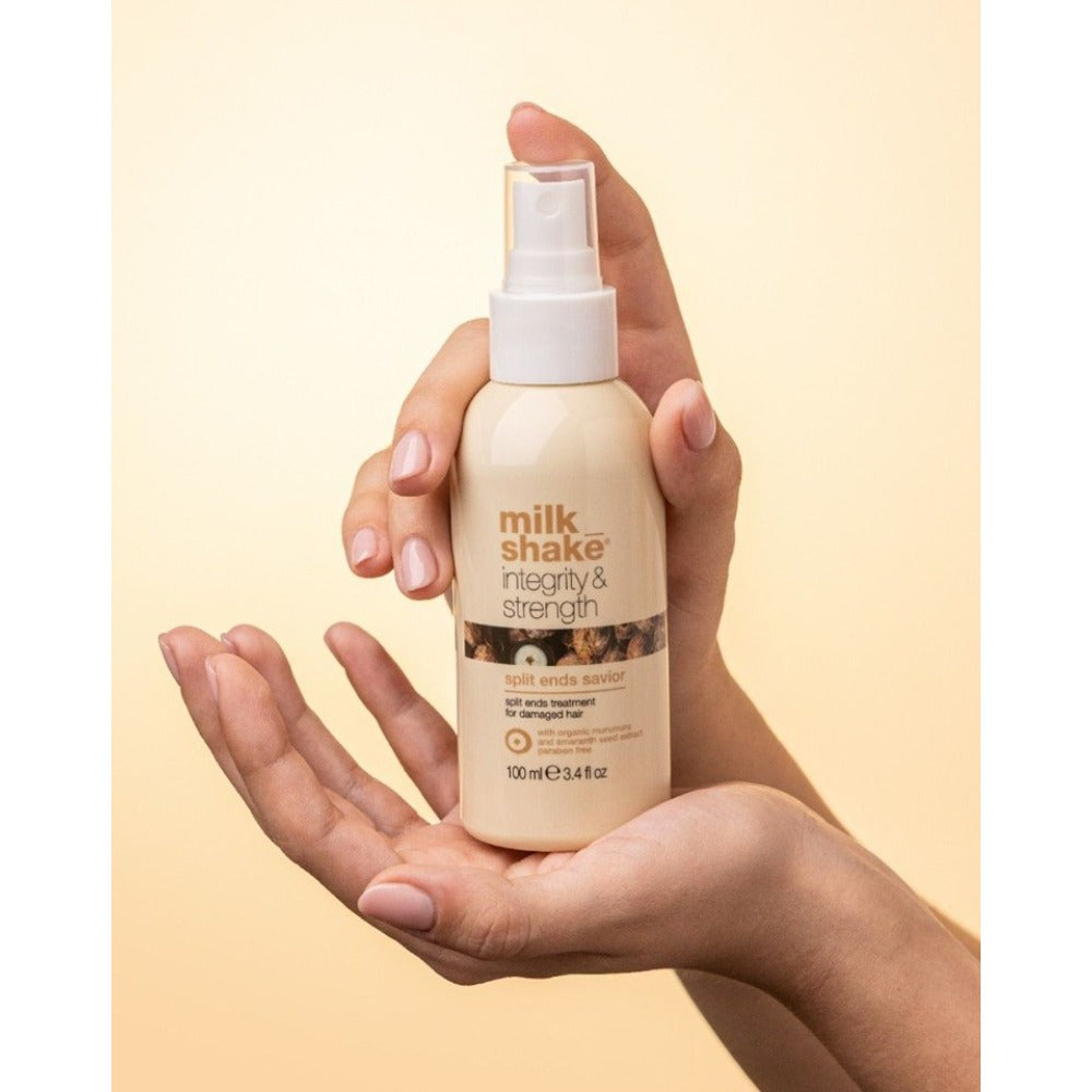 Milk Shake Integrity & Strength Ends Savior 100ml – Tratament Leave-In pentru Vârfuri Despicate, Reparare și Protecție a Părului Deteriorat