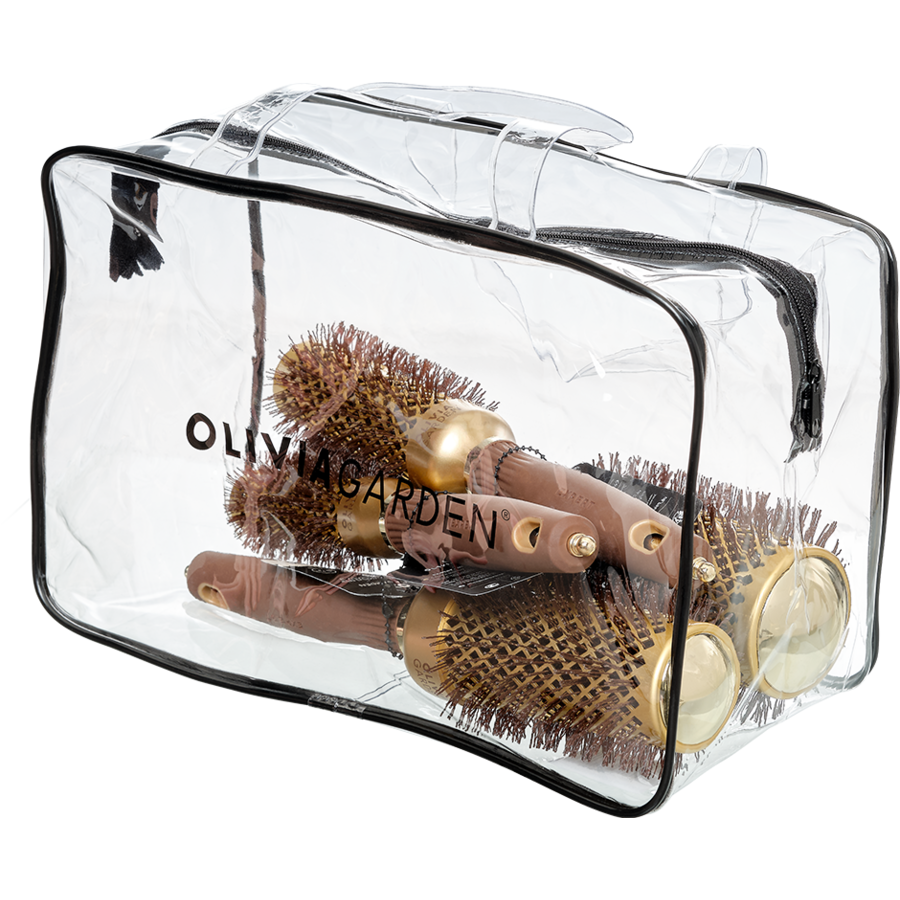 Olivia Garden Husă Cu 4 Perii Expert Blowout Shine, Maro cu Auriu 25+35+45+55