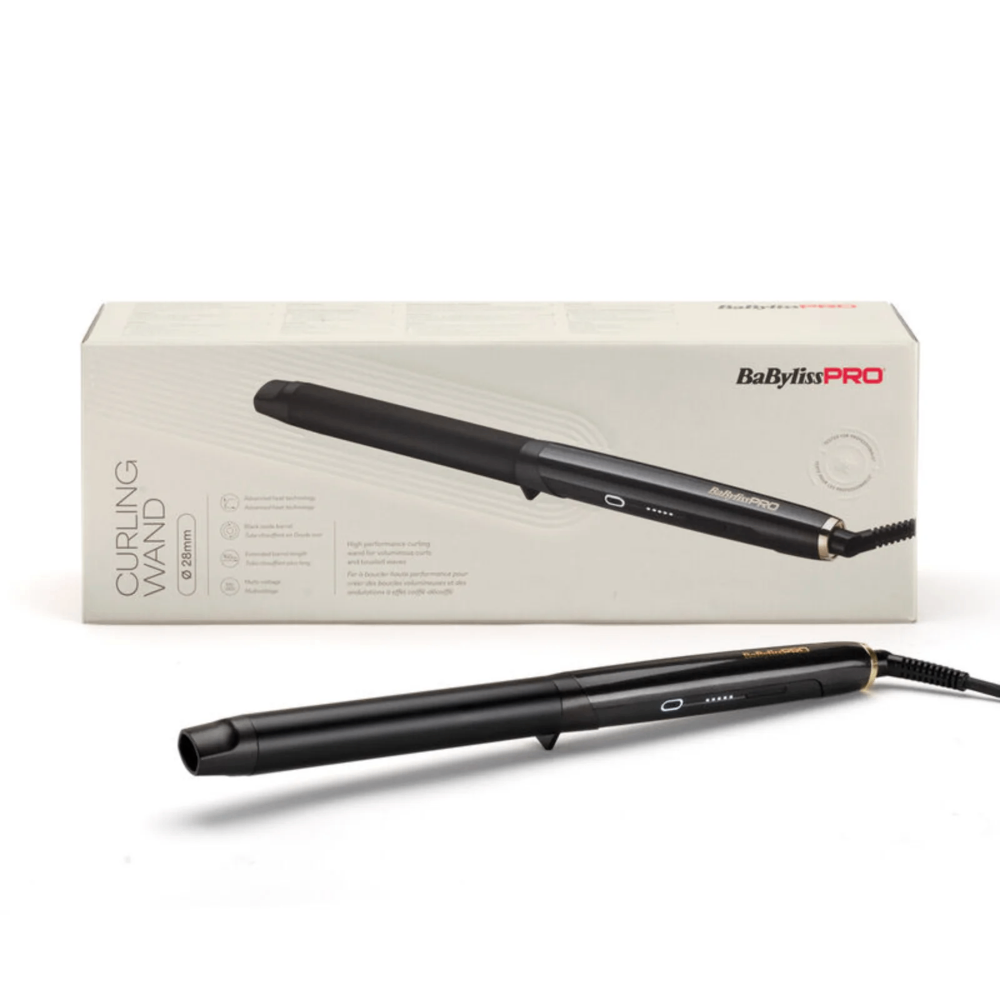 BaBylissPRO High Performance Curling Wand 28mm - Ondulator Profesional Pentru Bucle Naturale și Beach Waves