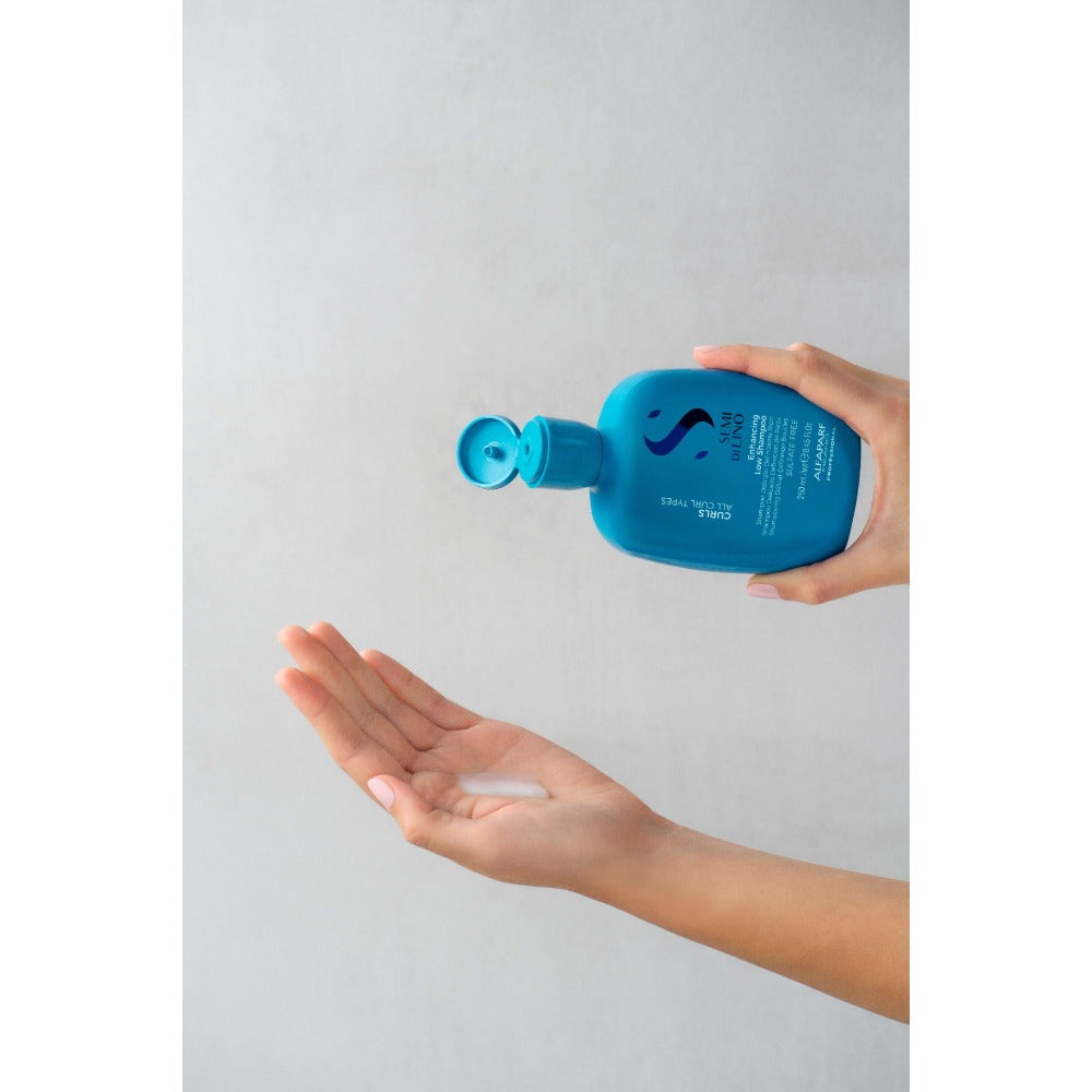 Alfaparf Milano Semi di Lino Curls Enhancing Low Shampoo – Șampon Delicat pentru Păr Ondulat și Creț, Hidratare și Anti‑Frizz
