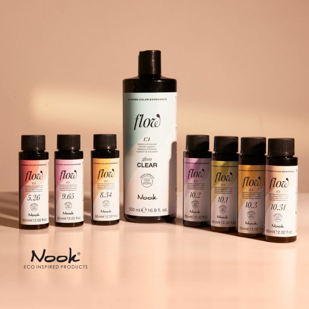 Nook Flow Vopsea-Ulei de Păr Demi-Permanent 60ml Culoare Vibrantă, Strălucire și Îngrijire Intensă