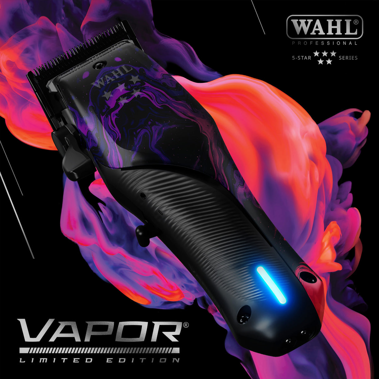 WAHL VAPOR Clipper Limited Edition – Mașină Profesională de Tuns Fade cu Lamă F32 FADEOUT™, Motor Brushless 8000RPM și Autonomie 150 min