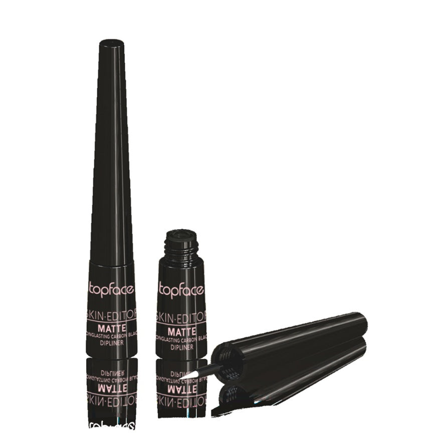 Topface Tuș de Ochi Skin Editor – Eyeliner cu Vitamina E & Pigmenți Negru Carbon, Finisaj Mat de Lungă Durată