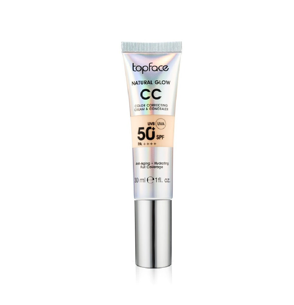 Topface CC Cream Natural Glow Radiant – Cremă și corector cu acoperire impecabilă și strălucire sănătoasă, 30ml