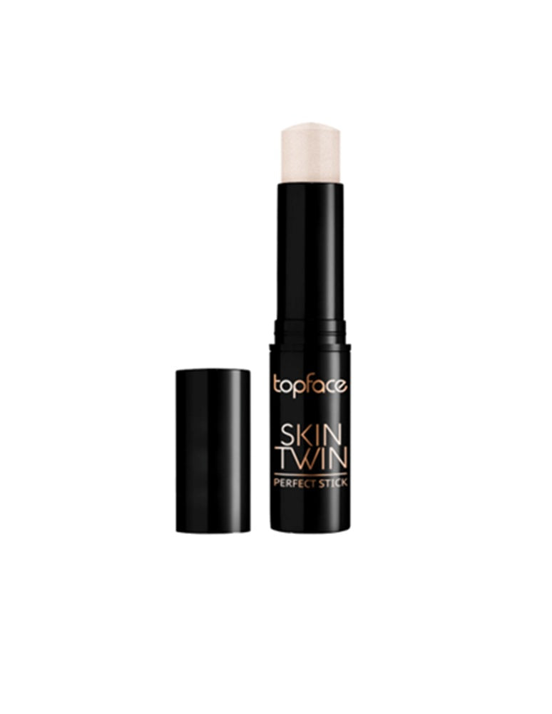 Topface Stick Iluminator Skin Twin Perfect – Luminozitate naturală, efect satinat și hidratare intensă cu Ulei de Macadamia