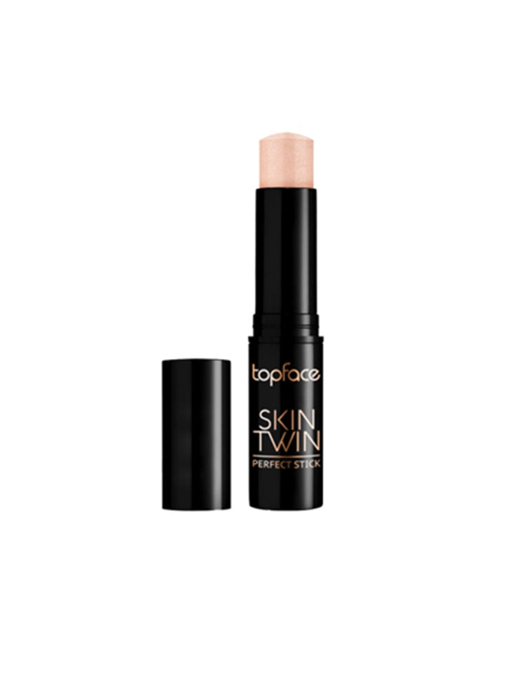 Topface Stick Iluminator Skin Twin Perfect – Luminozitate naturală, efect satinat și hidratare intensă cu Ulei de Macadamia