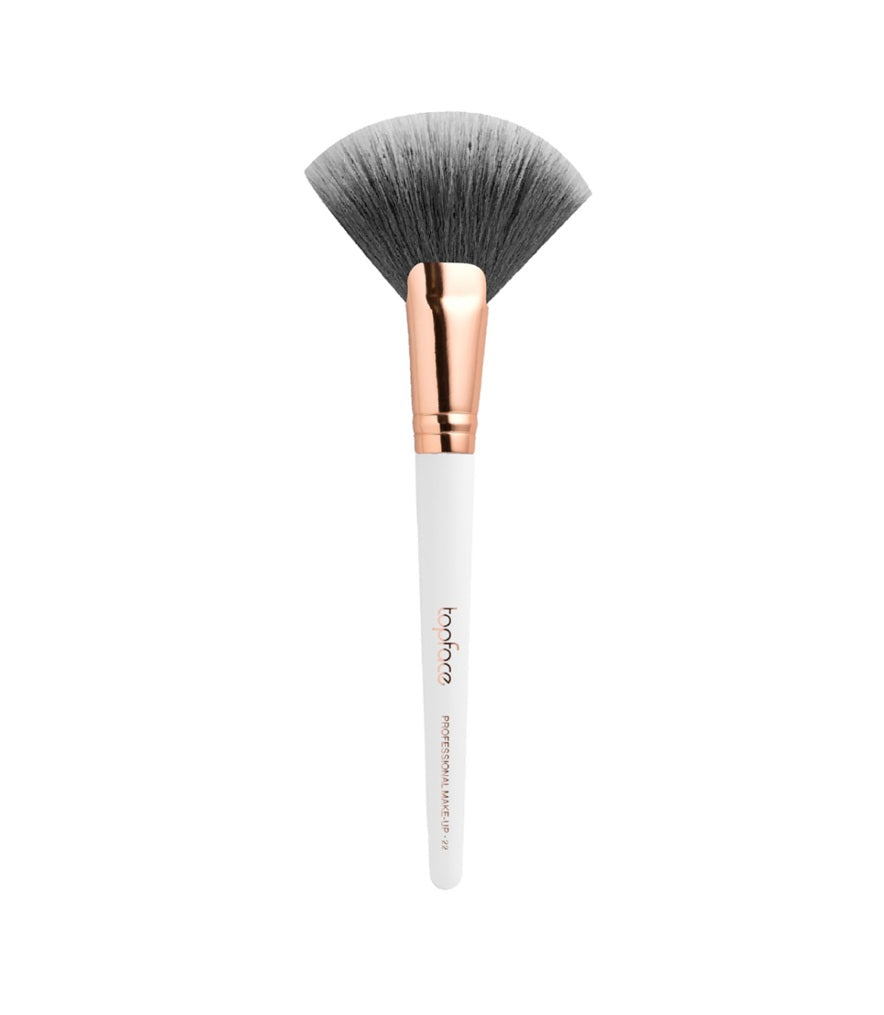 Topface Pensula Evantai – Fan Brush Profesional pentru Iluminator, Pudră și Finisaj Natural