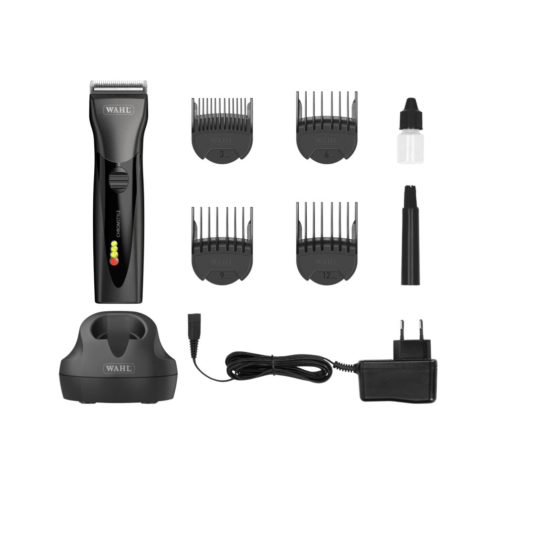 Mașină de Tuns Profesională Wahl Chromstyle Negru Cu Protecție Fonică Și Rezultate Precise RESIGILAT