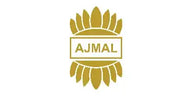 Logo-ul Gold Ajmal prezentând un design asemănător unei coroane cu motive de frunze.