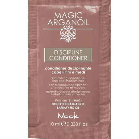 Balsam Anti-Frizz Ideal pentru Părul Dificil sau Rebel Nook Magic ArganOil Discipline - 10 ml - Păr