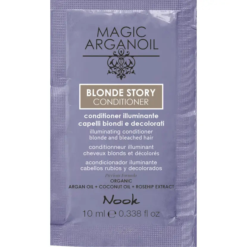 Balsam Iluminator pentru Neutralizarea Reflexiilor Galbene Ideal pentru Părul Blond Nook Magic ArganOil Blonde Story