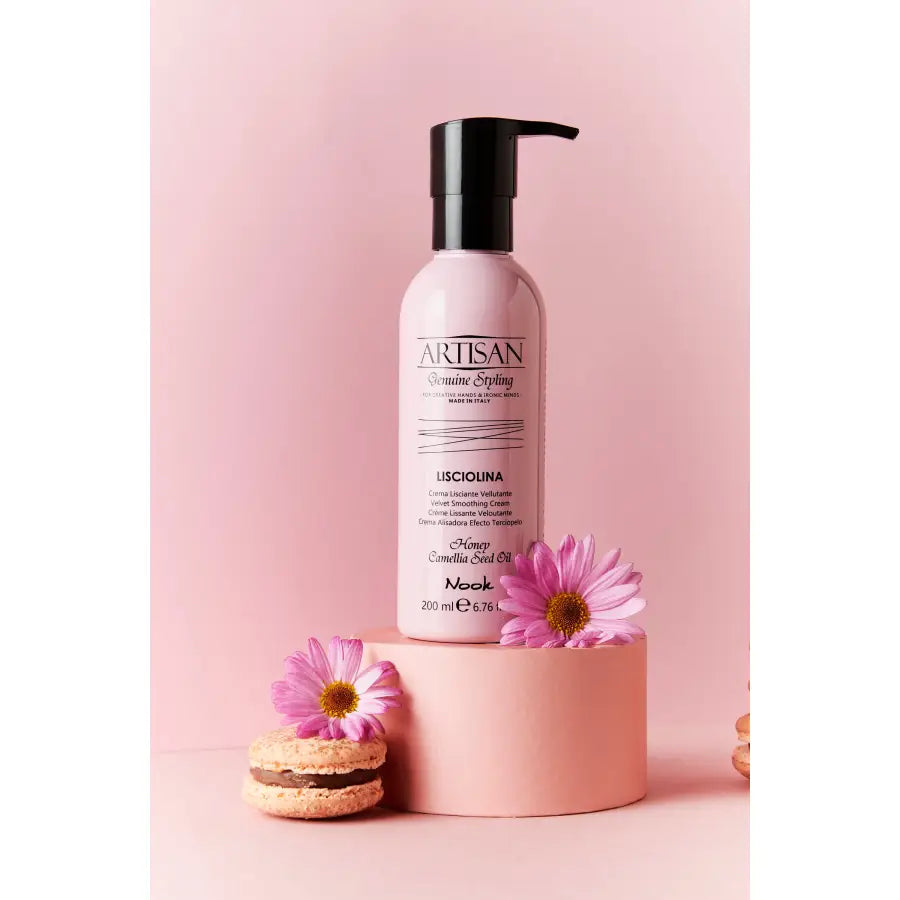 Cremă pentru Styling cu Protecție Termică și Efect Anti-Frizz Nook Artisan Lisciolina 200ml - 200 ml - Păr