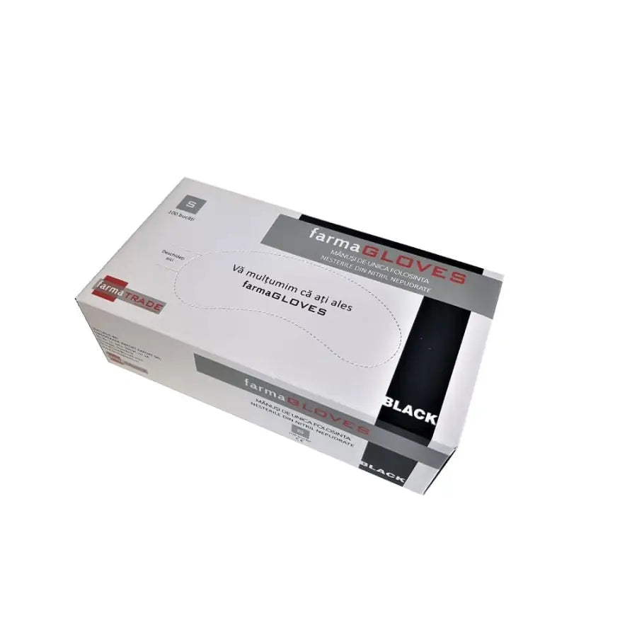 ETB Disposable Manusi nitril negru S 100 buc