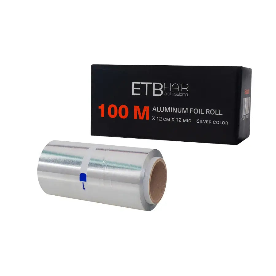 ETB Disposable Rolă Folie De Aluminiu Pentru Șuvițe 100m X 12cm X 12 Microni