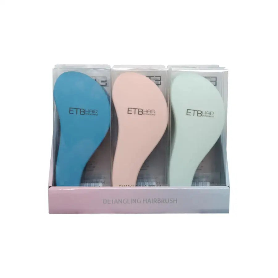 ETB Hair Display cu 9 Perii Profesionale Colorate Pentru Descâlcire