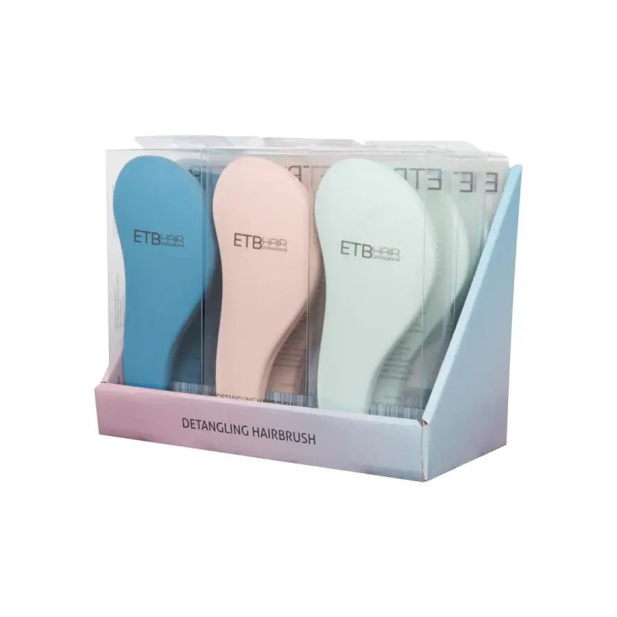 ETB Hair Display cu 9 Perii Profesionale Colorate Pentru Descâlcire