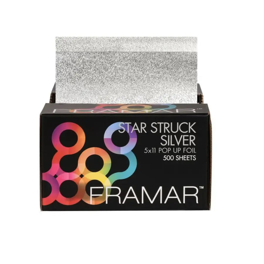Framar Star Struck Silver Set 500 Folii Pretăiate Embosate Pentru Șuvițe