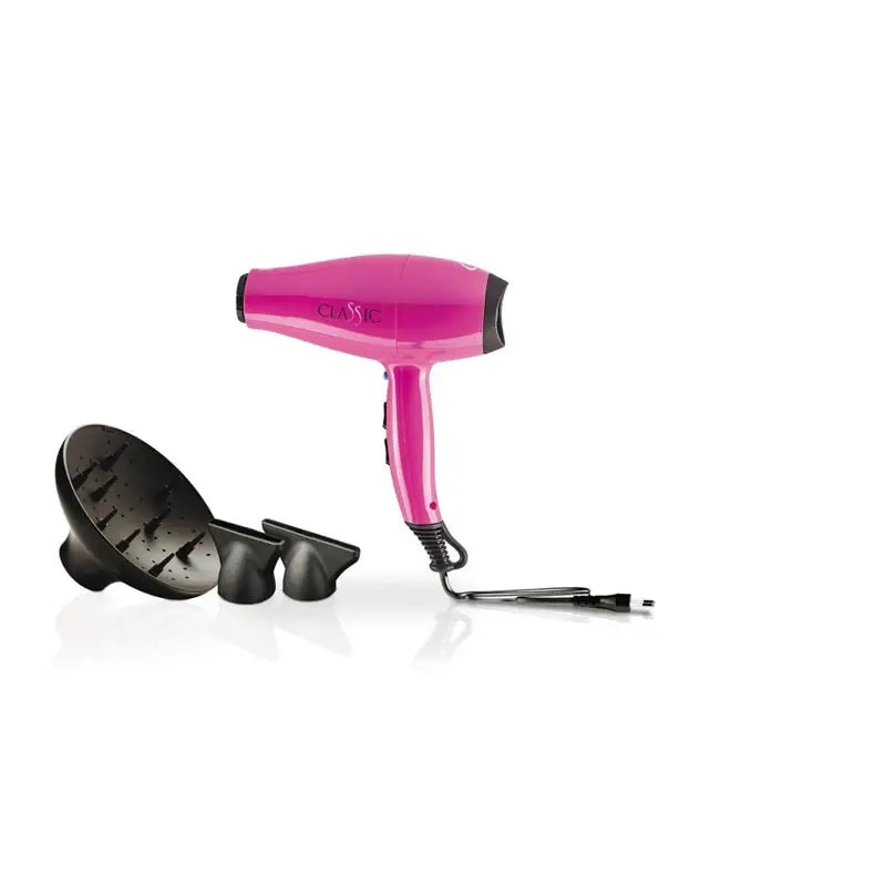 GA.MA Classic – Uscător de Păr Profesional 2200W cu Motor AC Italian Design Ergonomic și Uscare Rapidă - ROZ - Aparatură