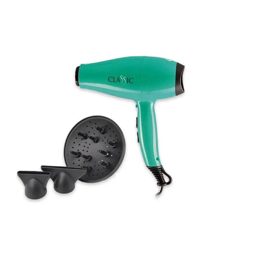 GA.MA Classic – Uscător de Păr Profesional 2200W cu Motor AC Italian Design Ergonomic și Uscare Rapidă - VERDE AQUA