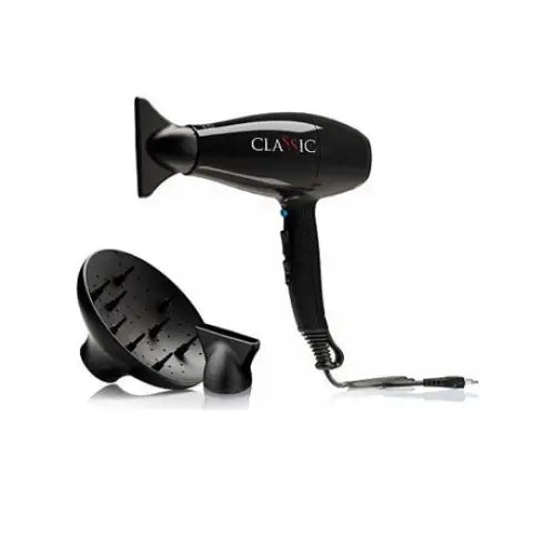 GA.MA Classic – Uscător de Păr Profesional 2200W cu Motor AC Italian Design Ergonomic și Uscare Rapidă - NEGRU