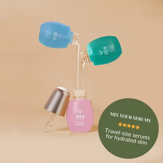 IREN Shizen Dew Up Discovery Kit – Kit pentru hidratarea pielii uscate, sensibile și deshidratate, cu superingrediente japoneze și efecte vizibile