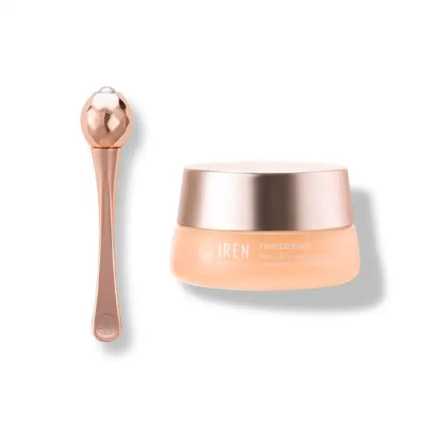 IREN Shizen TIMELESS ELIXIR 15ml – Cremă anti-îmbătrânire pentru conturul ochilor și buzelor cu Bakuchiol și roller cu finisaj din platină