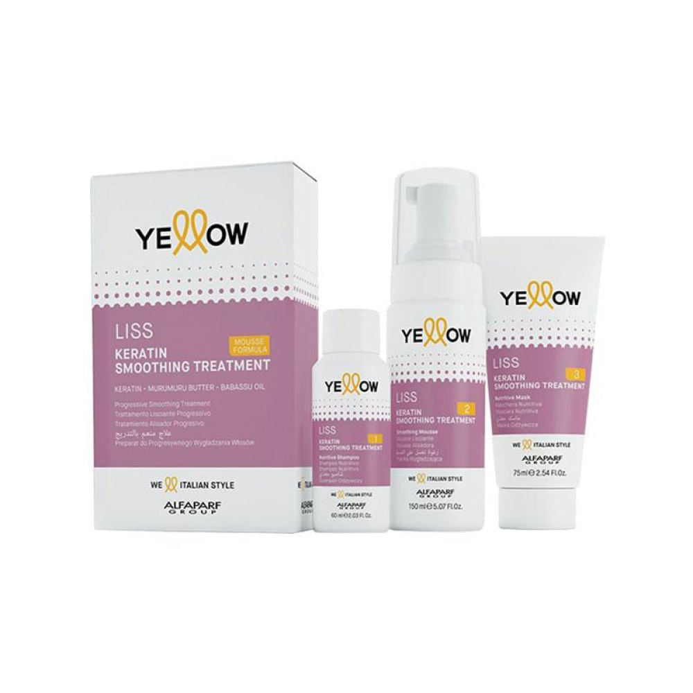 Yellow Liss Smoothing Kit – Tratament Profesional cu Keratină pentru Îndreptarea Părului
