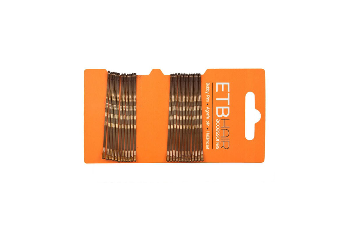 ETB Hair Brown Bobby Pins 7cm 24 pcs