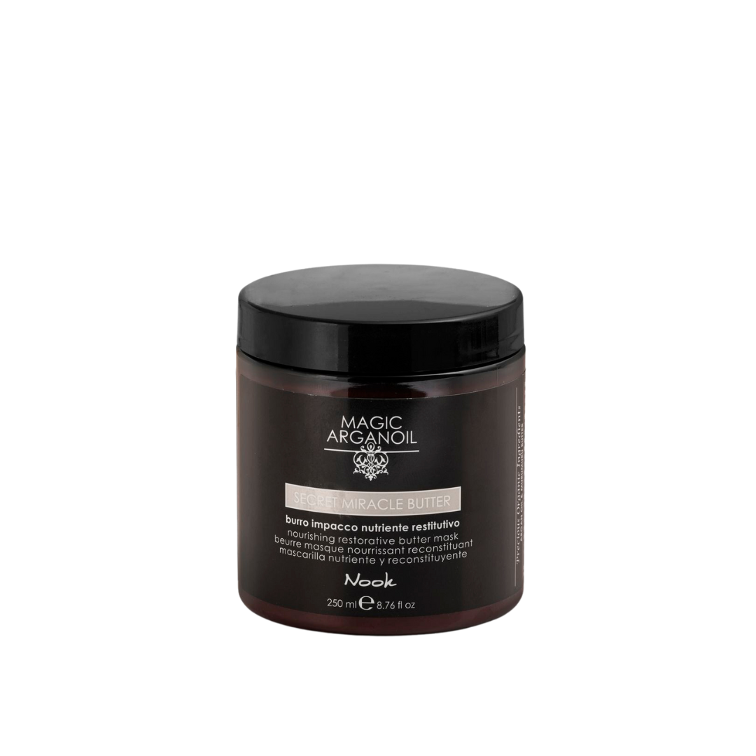 Restructuring Mask for Damaged Hair, with Argan Butter and 91% Natural Ingredients, Nook Magic ArganOil Secret