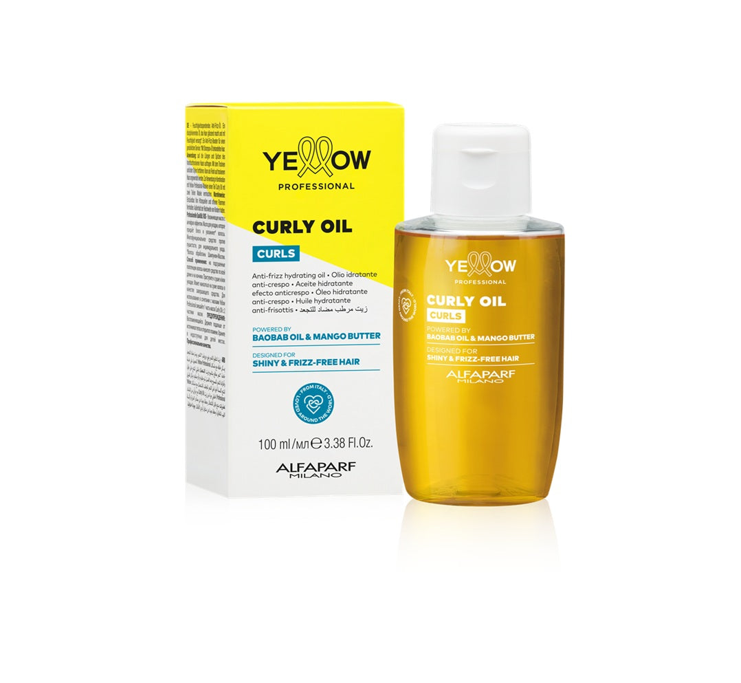 Yellow Professional Curls Curly Hair Oil – Intensive Hydration, Natural Shine, and Customizable Anti-Frizz