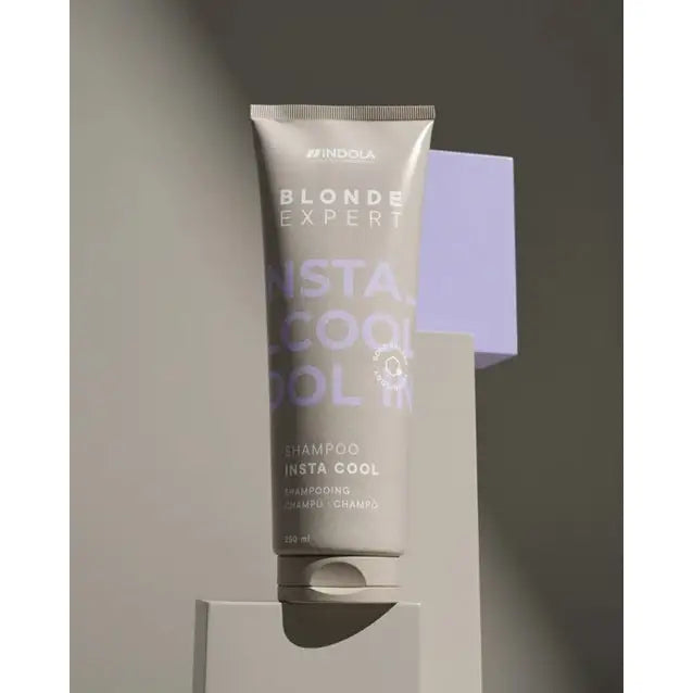 Indola Blonde Expert InstaCool Shampoo– Șampon Profesional pentru Neutralizarea Tonurilor Galbene cu Pigmenți Mov și