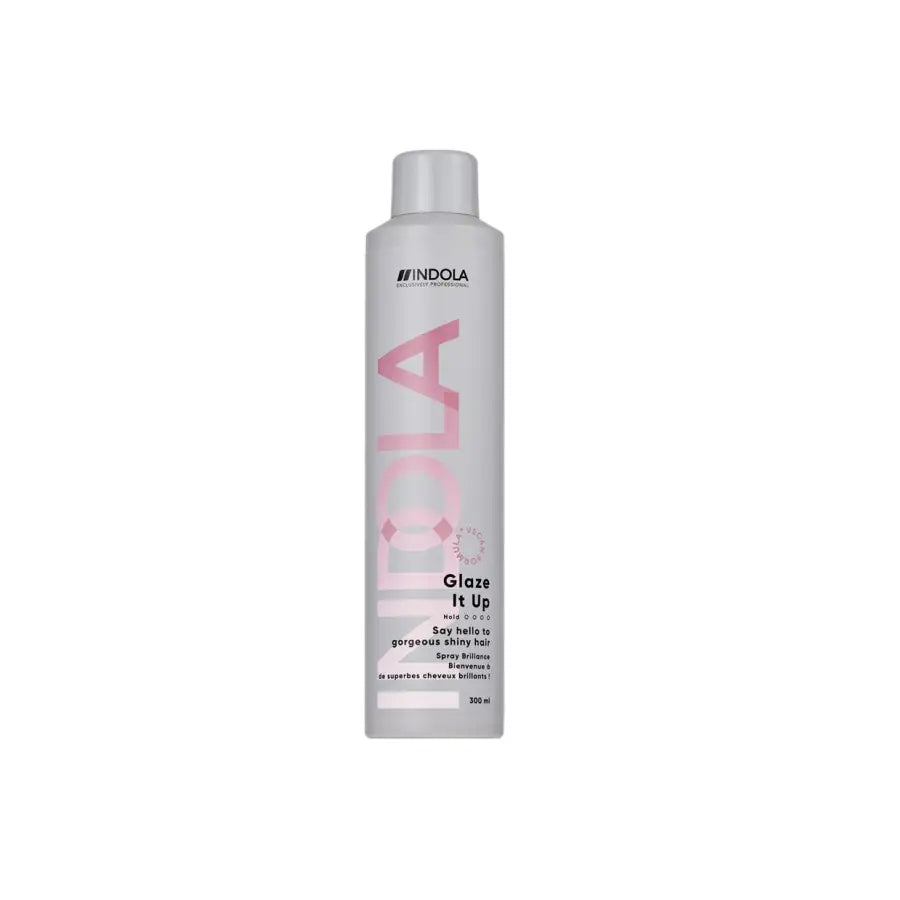 Indola Glaze It Up Shine Spray 300ml – Spray Profesional pentru Strălucire Instantă Protecție Termică și Anti-Frizz