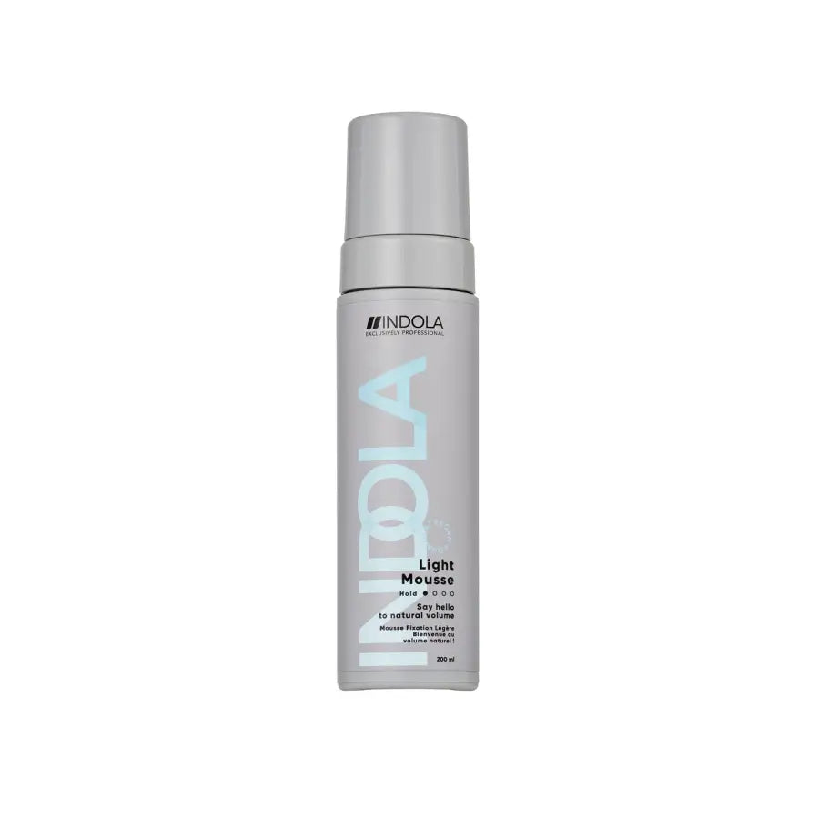 Indola Light Mousse 200ml – Spumă Profesională pentru Volum Ușor Fixare Flexibilă și Protecție Termică - Păr