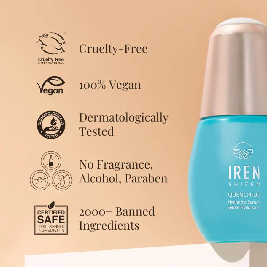 IREN Shizen Quench-Up – Ser de față hidratant intens 20ml cu acid hialuronic afine și NMF | Hidratare profundă