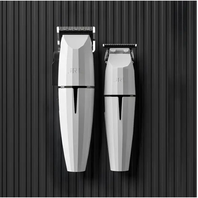 JRL Fresh Fade White Ghost Combo – SET de Mașină de Tuns 2020C și Trimmer 2020T Onyx cu Tehnologie Cool Blade