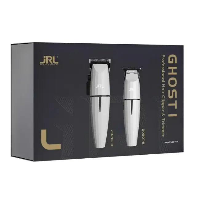JRL Fresh Fade White Ghost Combo – SET de Mașină de Tuns 2020C și Trimmer 2020T Onyx cu Tehnologie Cool Blade
