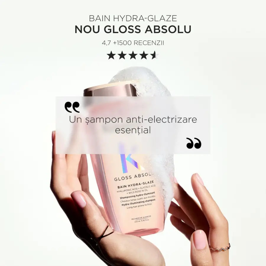 Kérastase Gloss Absolu Bain Hydra-Glaze – Șampon Hidratant Iluminator pentru Păr Lung Predispus la Electrizare 250ml