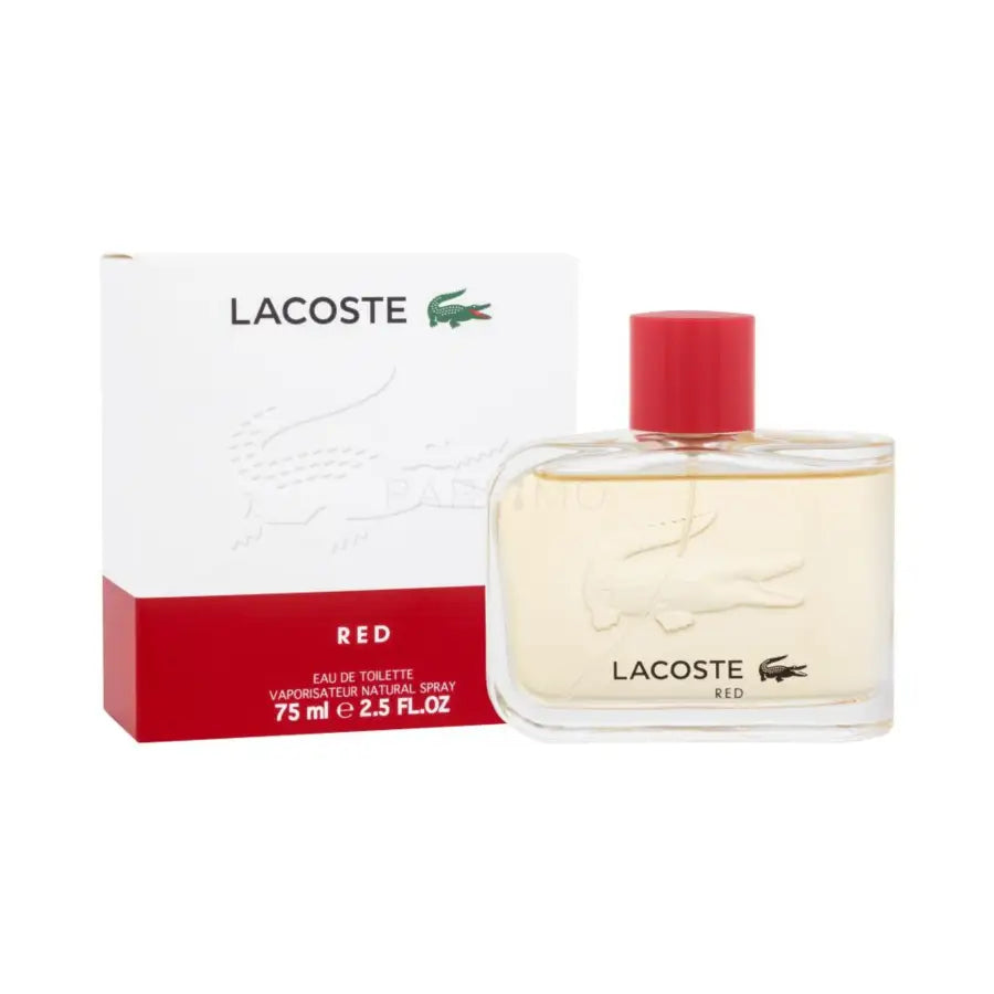 Lacoste Red Eau de Toilette pentru Bărbați 75ml – Parfum Aromatic și Lemnos cu Note de Măr Verde Cedru și Iasomie
