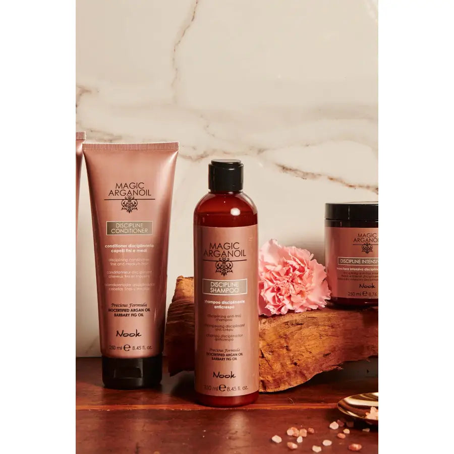 Lapte Anti-Frizz pentru Păr Rebel cu Ulei de Argan Nook Magic ArganOil Discipline - Păr