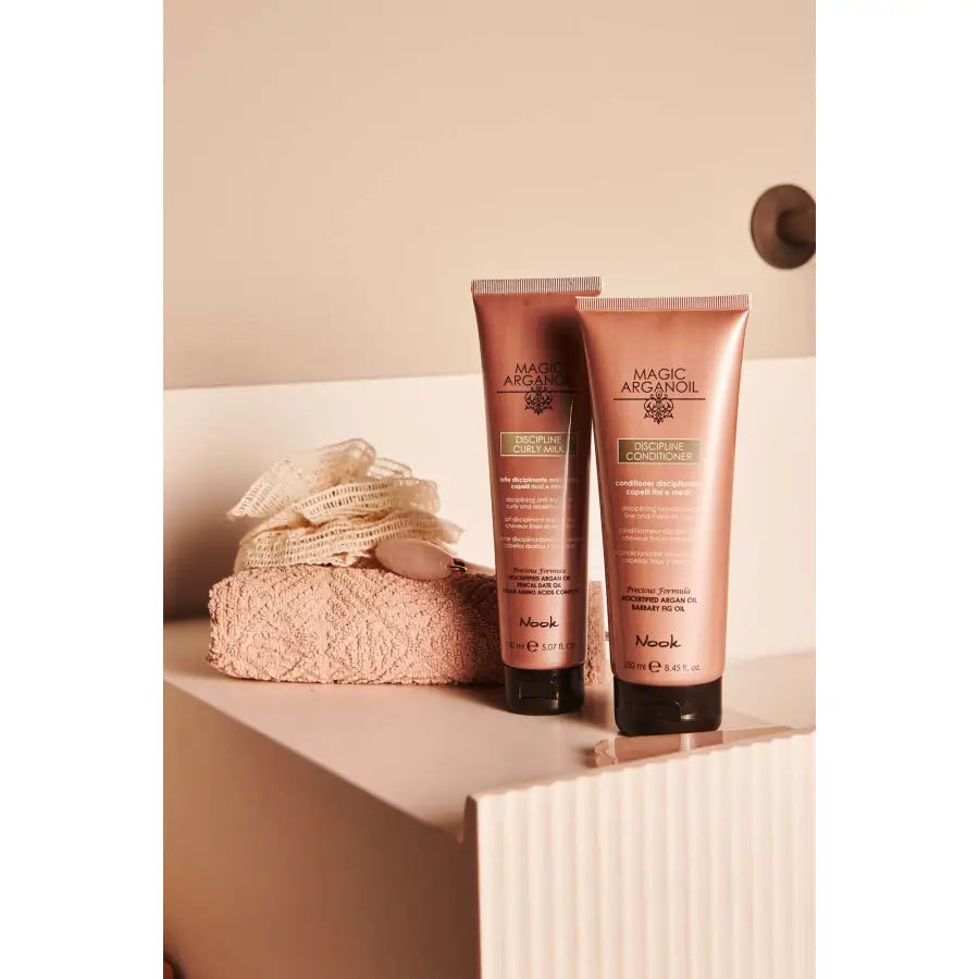 Lapte Anti-Frizz pentru Păr Rebel cu Ulei de Argan Nook Magic ArganOil Discipline - Păr